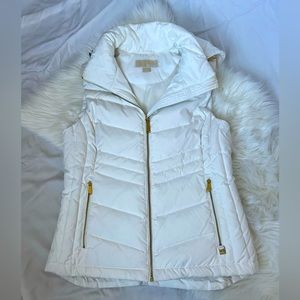 Michael Kors White and Gold Vest | Size M
